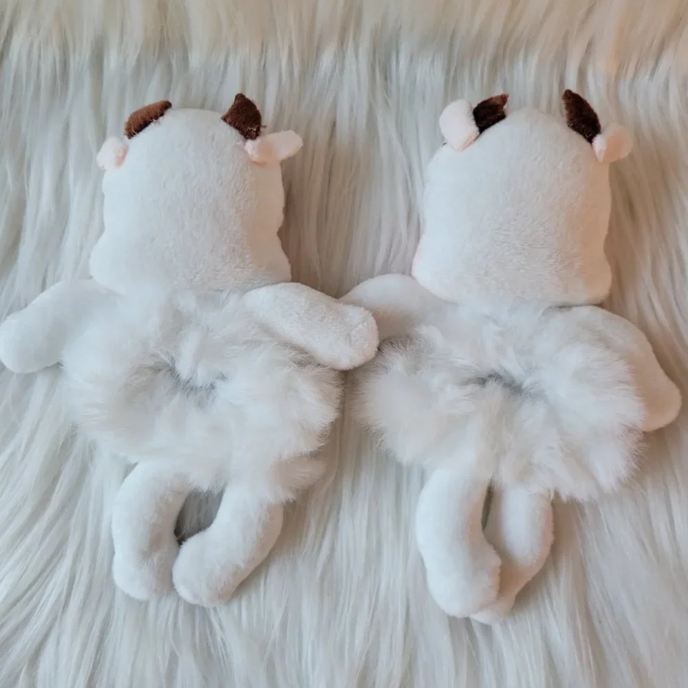 Set of 2 Cow Plush Scrunchies